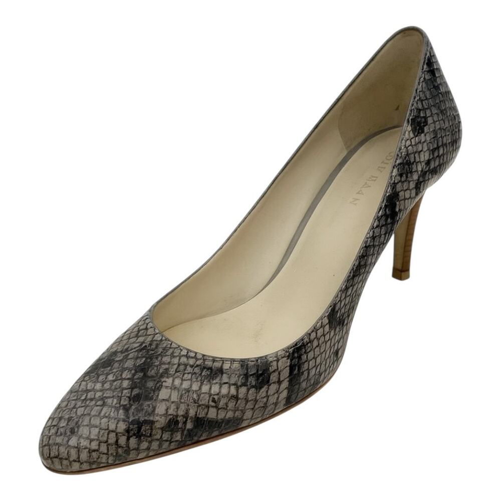 Cole Haan Snakeskin Almond Toe 3.5” Heels Women’s Size 8B Python Print Pumps - Picture 3 of 10